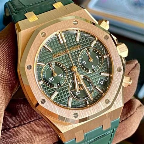 audemars piguet royal oak chronograph w/ green dial